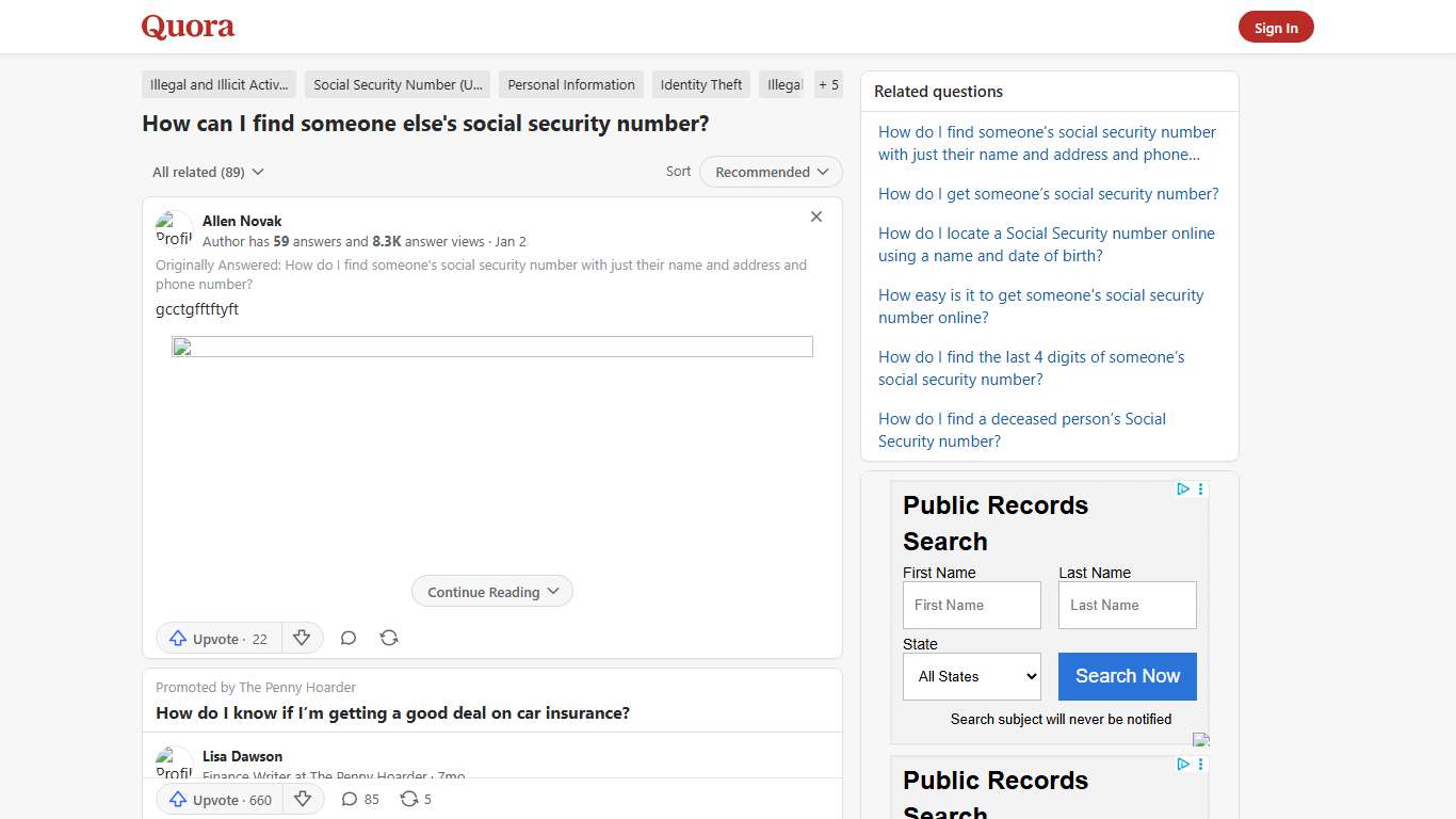 How to find someone else's social security number - Quora